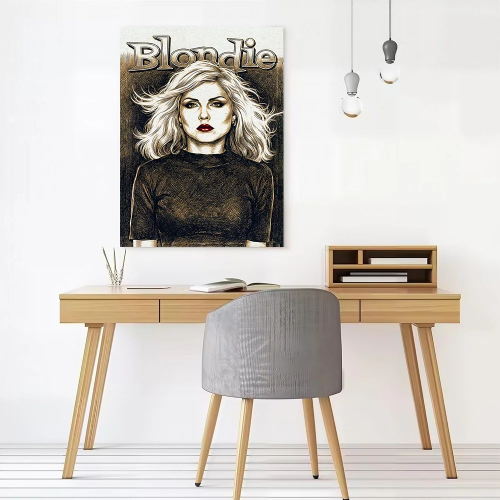 Blondie Debbie Harry Portrait Canvas Print Perfect Gift for Fans Lovers Personalized Wall Art Poster for Living Room Decorations