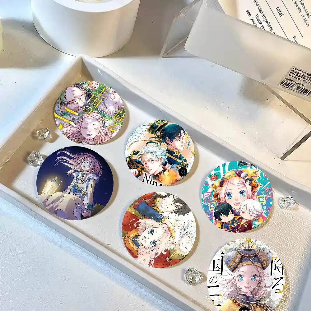 Anime Nina The Starry Bride Cartoon Style Badge Brooches On Backpack Decoration Round Enamel Pins For Accessorys