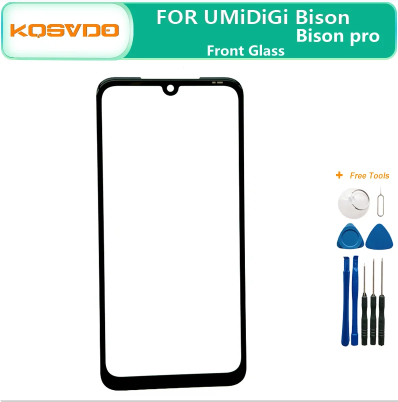 New Original 6.3 Inch For Umidigi Bison Pro Glass Touch Screen Panel  FOR BISON Mobile Phone Repair Parts Tools 3m Glue