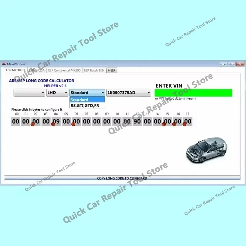 2026 Newest Software for VW ABS ESP Long Code Calculator Helper MK60EC1 ABS ESP Long Code Calculator software+ unlimited install