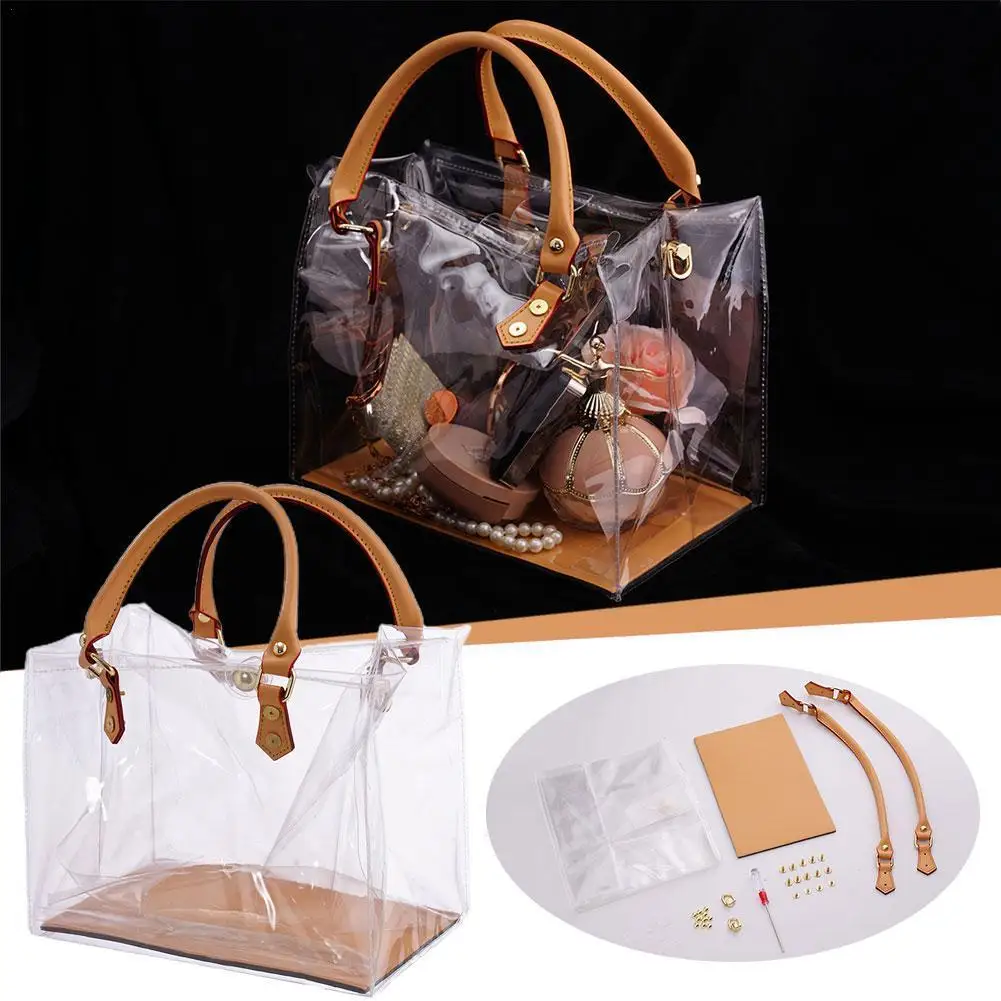 

Clear DIY Tote Bag Handbag Making Kit Waterproof PVC Transparent Handmade Tote Bag Craft Accessories Tool Set