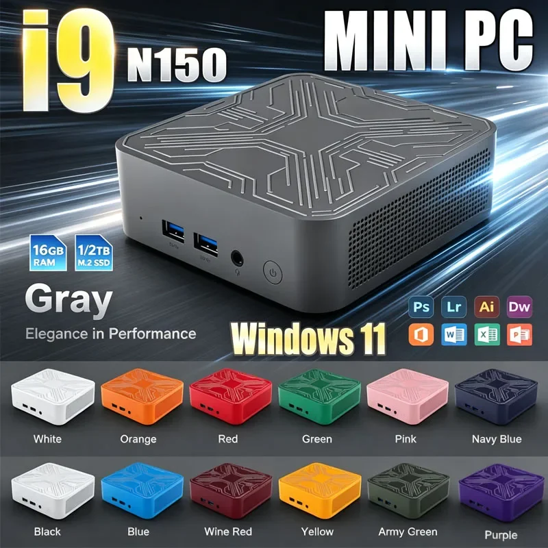 미니 PC 인텔 코어 i9 10980HK 윈도우 11 소형 포켓 컴퓨터 16GB 램 1/2TB SSD WIFI6 BT5.2 4K 데스크탑 PC 게이밍 컴퓨터