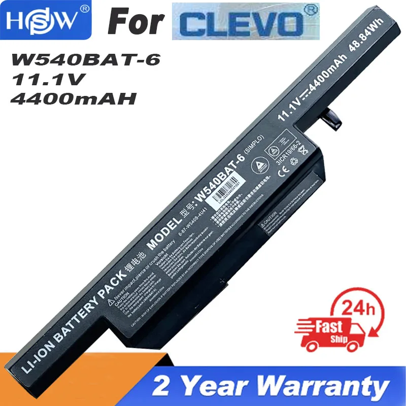 

4400 mAh Laptop Battery 6-87-W540S-4U4 6-87-W540S-4W41 W540BAT-6 FOR CLEVO W155U W540EU W545EU