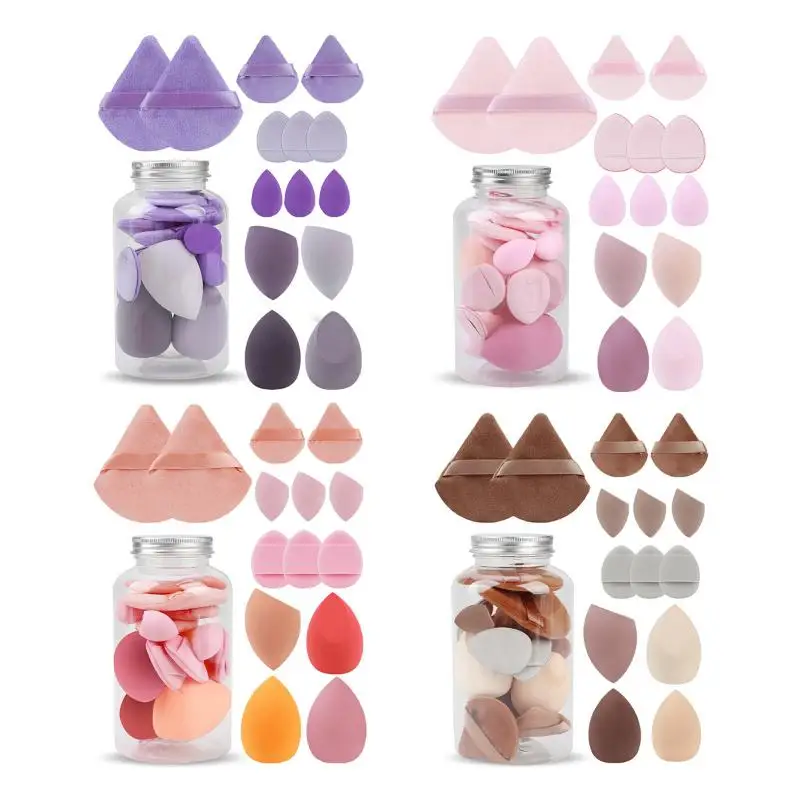 6Pcs Wet Dry Use Makeup Sponge Set Super Soft  Application for Foundation Loose Powder Concealer Gift for Makeup Lovers