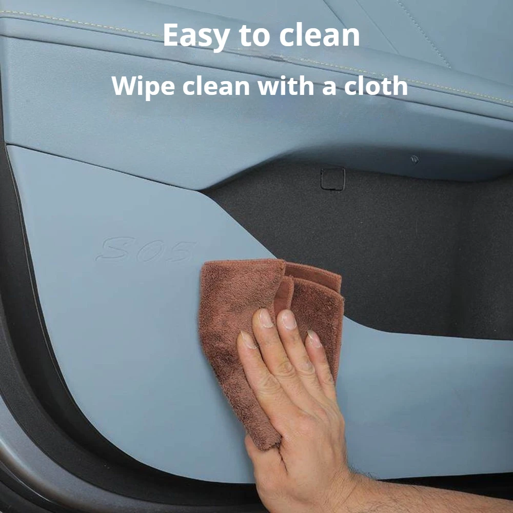 For DEEPAL S05 Leather Door Anti-Kick Pad, Wear-Resistant Door Panel Protector, Car Interior Modification Accessories 4