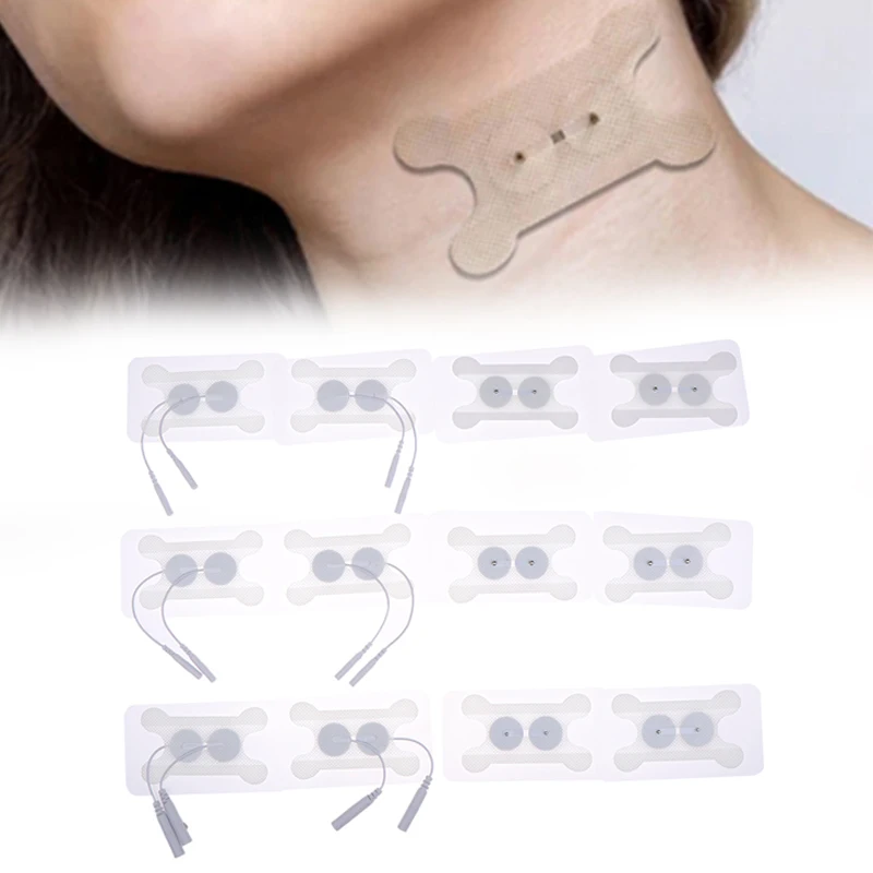 1PCS Throat Electrode Pads Electrostimulation Patches Self Adhesive Electrodes Physiotherapy Massager Nerve Muscle Stimulator