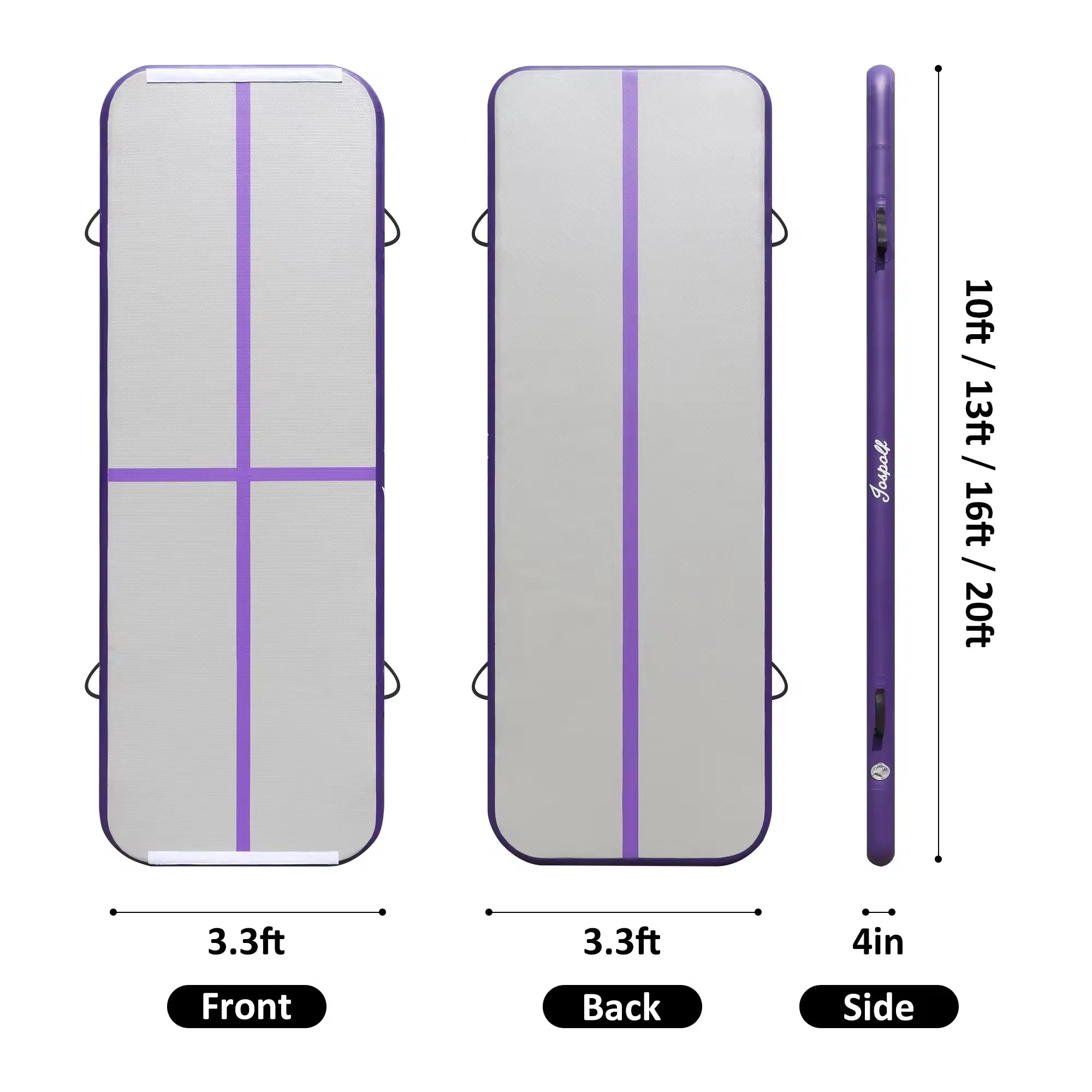 6.6ft 10ft 13ft 16ft 20ft 30ft 40ft Cheap Inflatable Airtrack Equipment Tumbling Gym Mat Air Track for Gymnastics