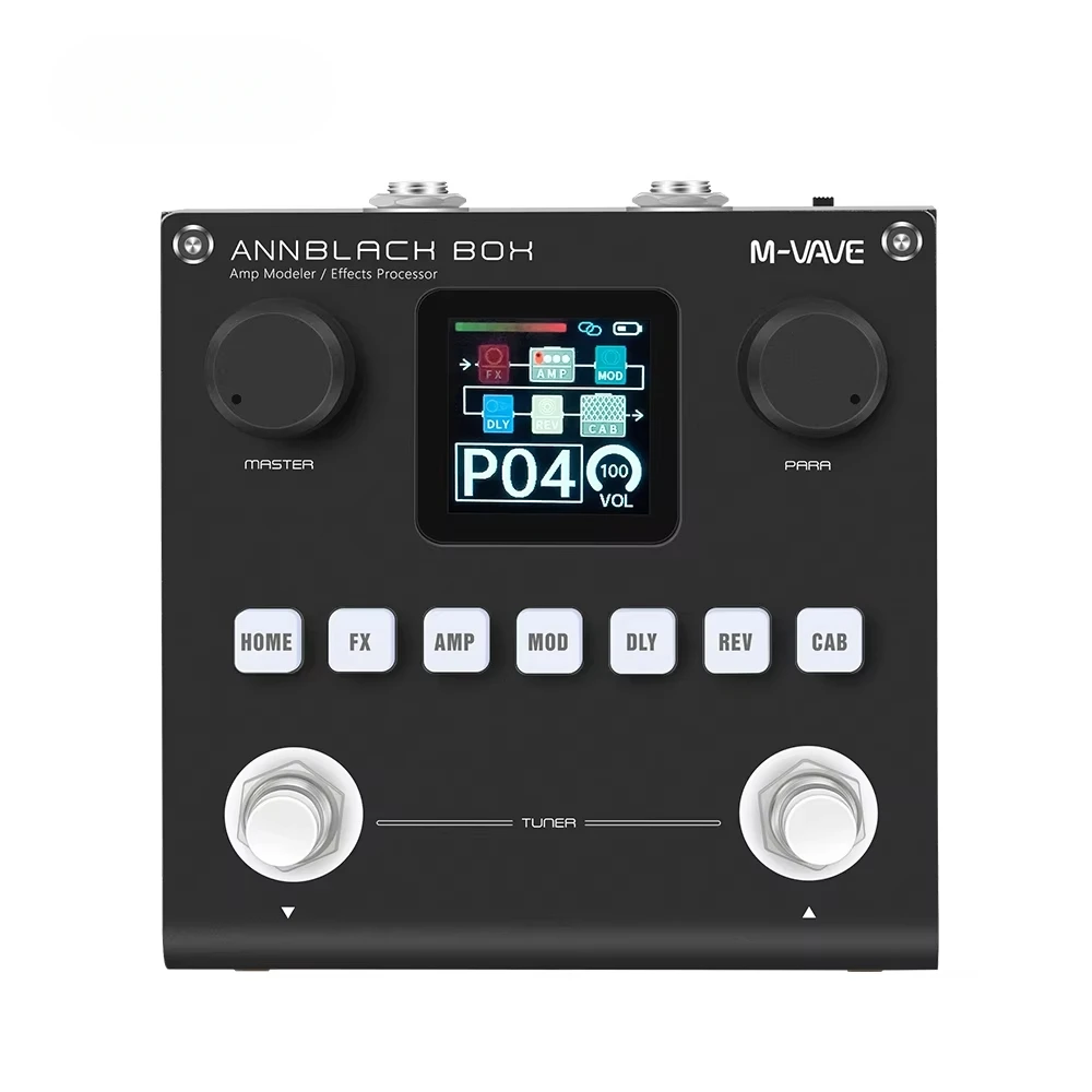 M-VAVE Blackbox Guitar Bass AMP Modeler معالج متعدد التأثيرات 80 إعدادات مسبقة 20 IR Cab 10H دواسة محمولة قابلة لإعادة الشحن #5