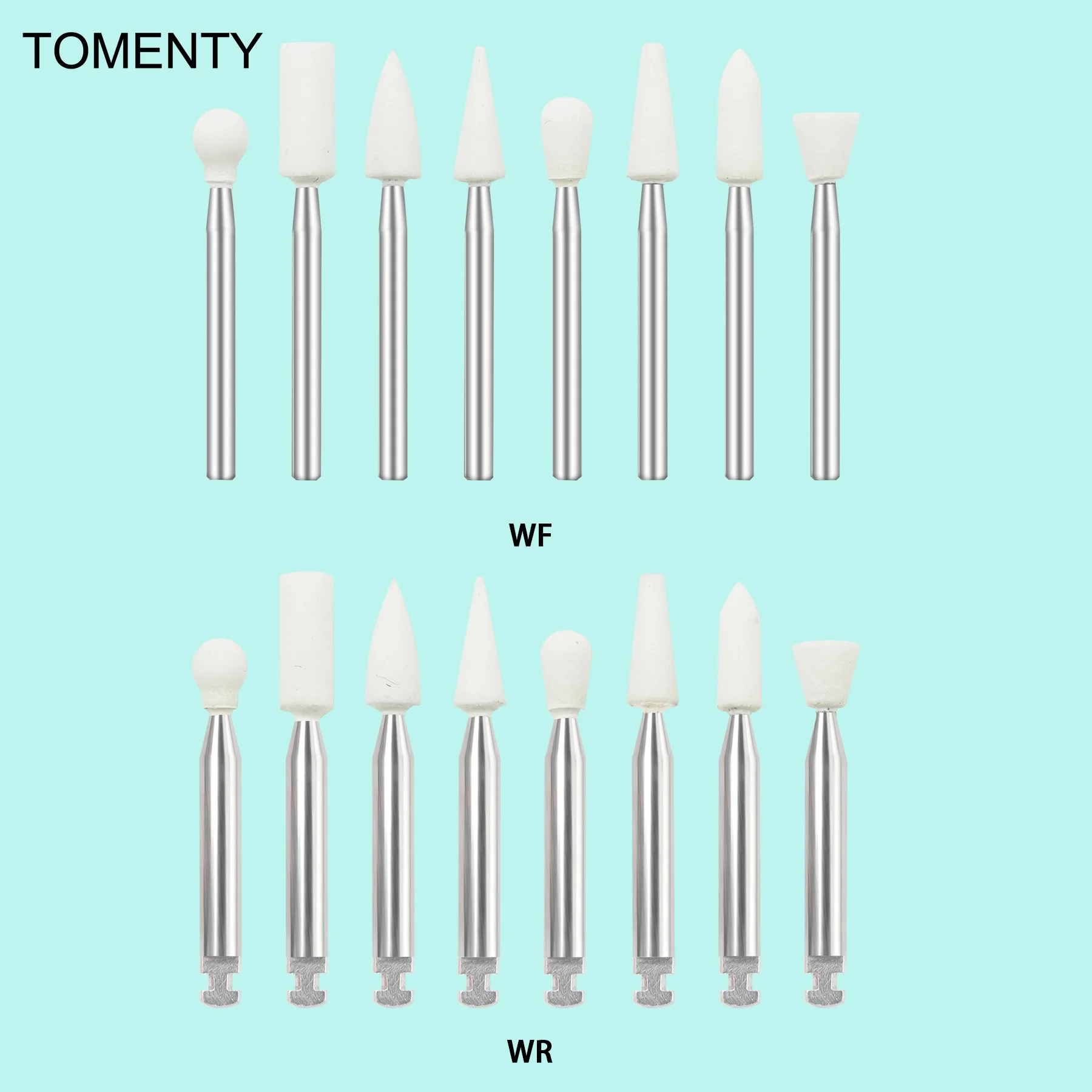 

Dental Polisher Set Stone Flame Cone Round Polishing Composites Porcelain Teeth Professional Dentist Clinic Essential Tools