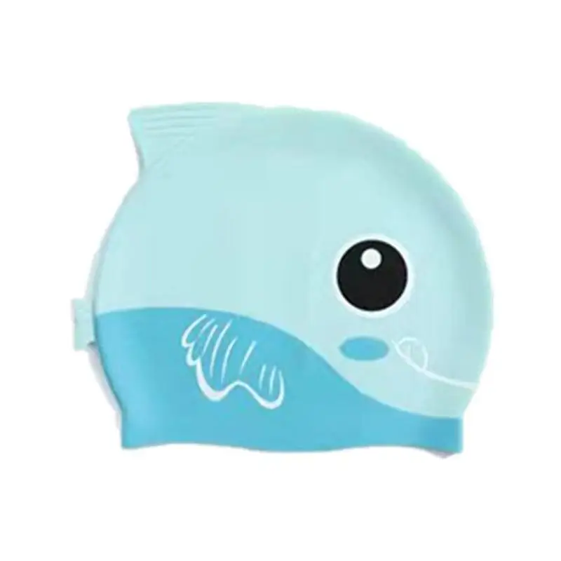 Kids Silicone Waterproof Comfortable Hair Care Children\'s Cartoon Shark Elastic Diving