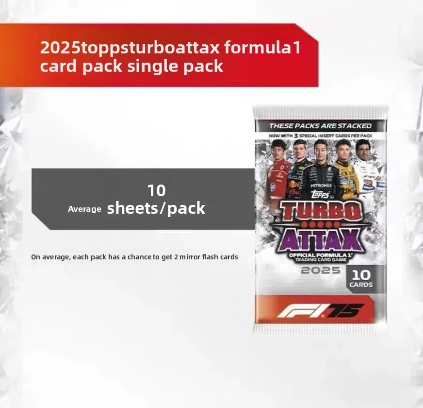 

2025 Topps Genuine Turbo Attax F1 Formula 1 Racing Trading Cards 10 Cards Per Pack 2 Mirror Foil Inserts Chance Collectible Gift