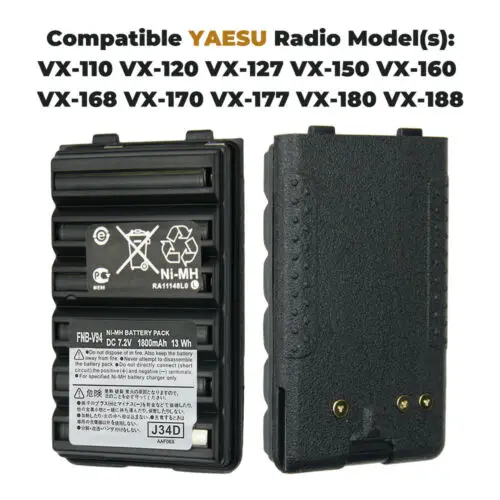 10pcs NEW 7.2V 1800mAh Ni-MH Replacement Battery FNB-V94 for Radio Walkie Talkie Yaesu Vertex VX-410