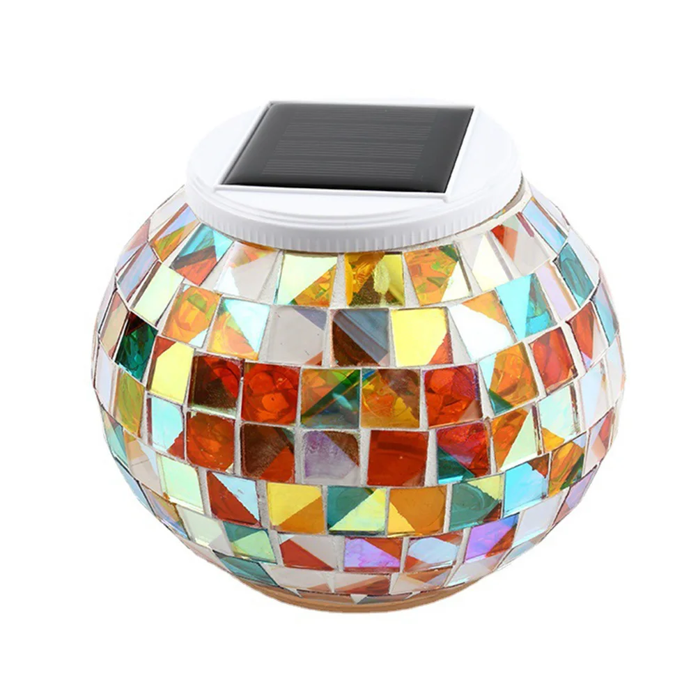 

Solar Light Mosaic ing Light Glass LED Garden Lantern Outdoor Mosaic ing L Decoration Rechargeable Night
