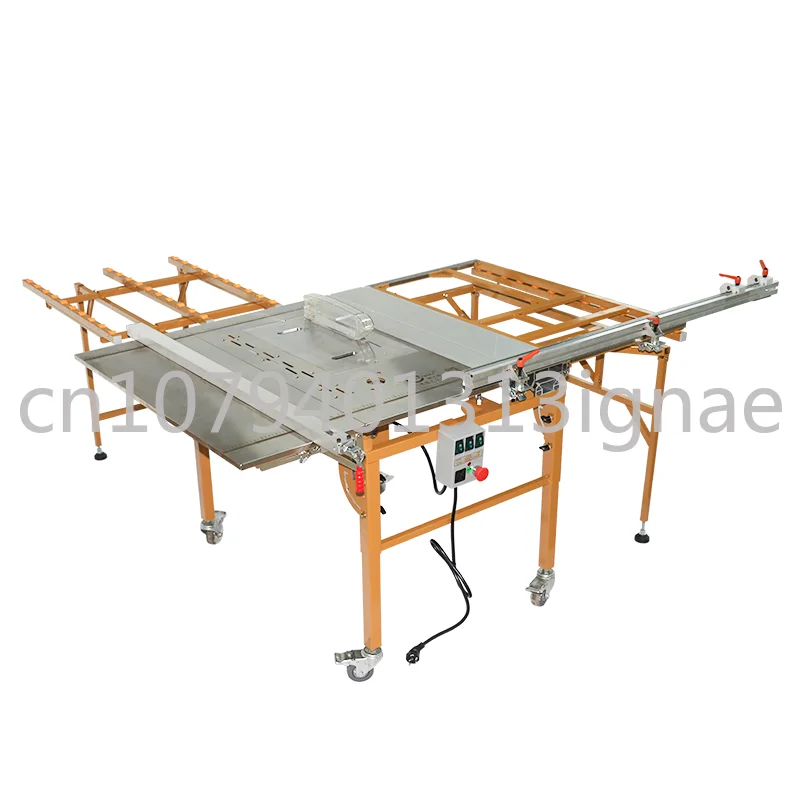 Multi functional folding woodworking portable sliding table panel saw 45-90 degree cutting machine saw table