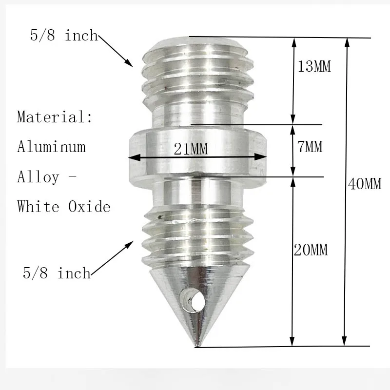 Mini Foot Screw Feetscrew for Prism Carbon Fiber Centering Pole Rod Thread 1/4  5/8 Inch M8 M10 Multiple Specifications 1Piece