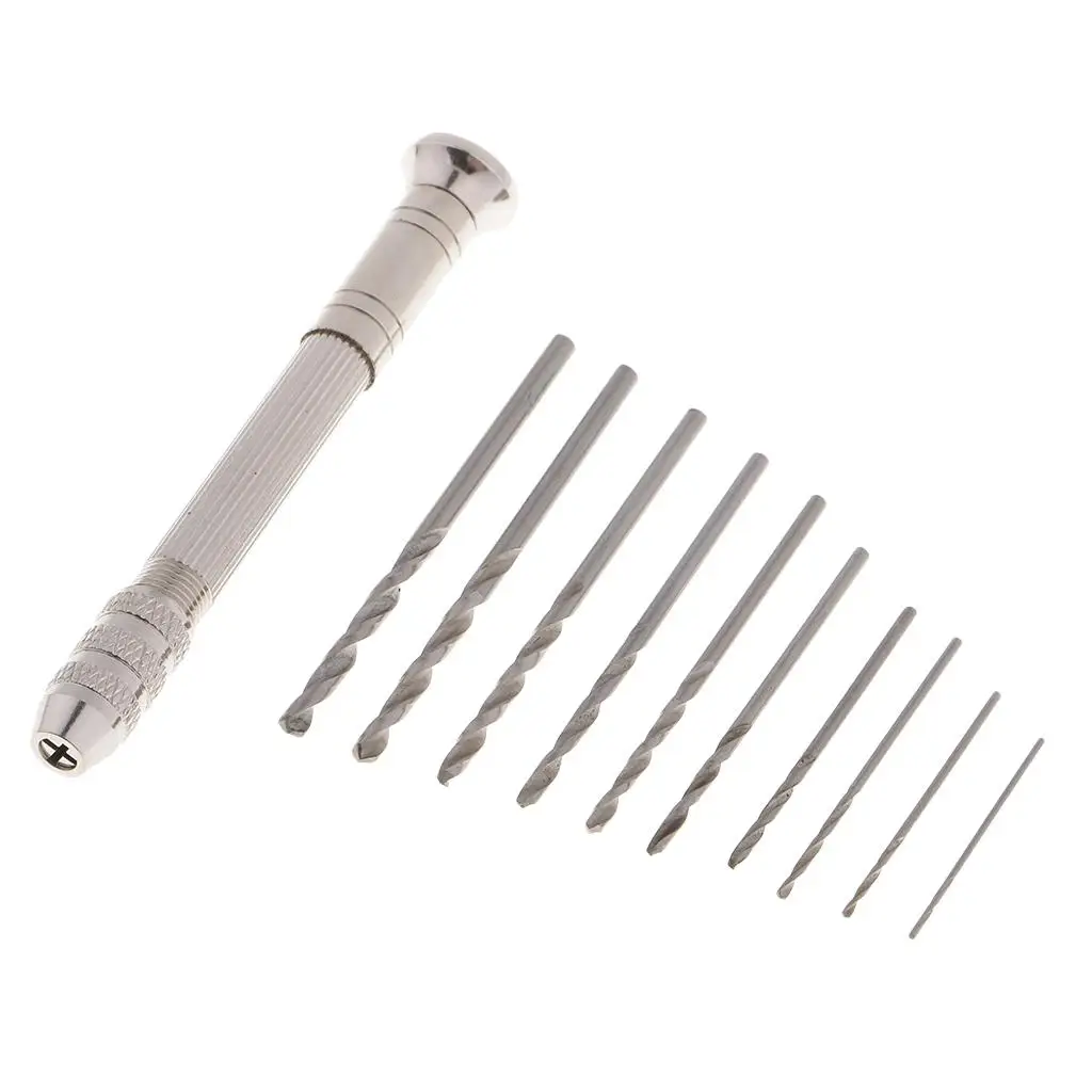 11 Piece Precision Pin Vise Model Drill Guide Drilling Spiral