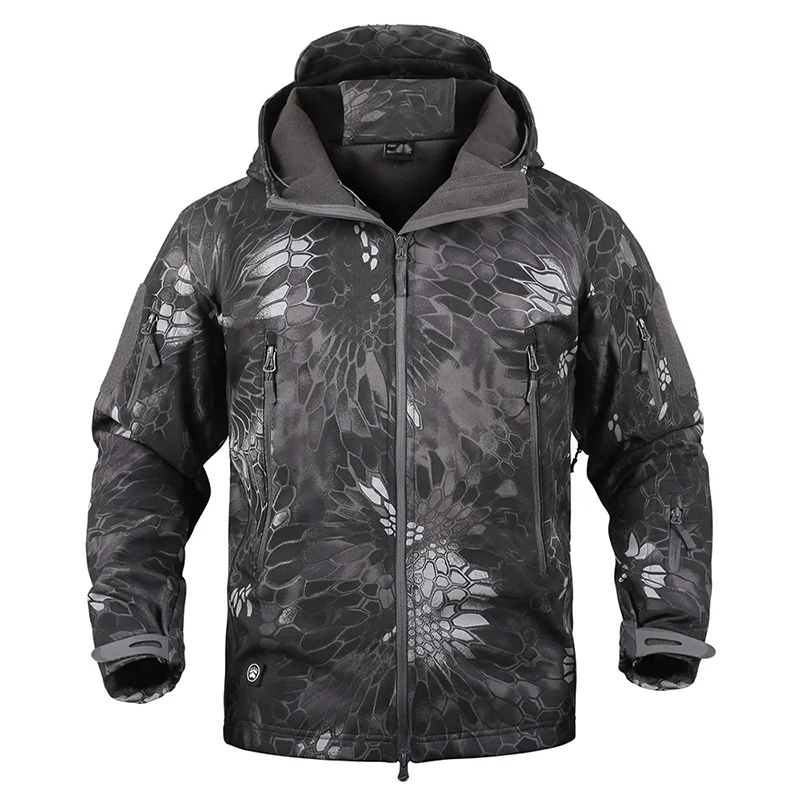 Outdoor TAD Men giacca da trekking tattica militare Lurker pelle di squalo Softshell cappotto da caccia all\'aperto con cappuccio Multicam Camo