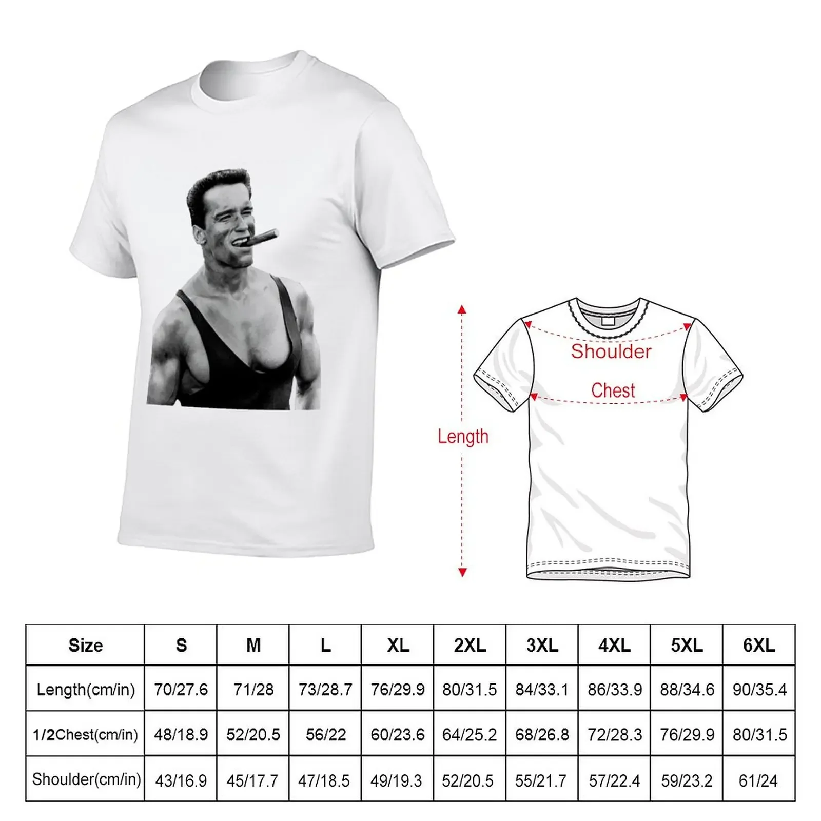 Arnold Schwarzenegger - Cigar T-Shirt summer top shirts graphic tees slim fit t shirts for men