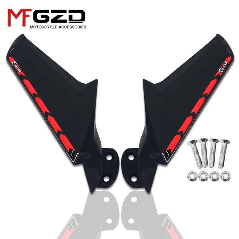 For YZF-R1 R1 2009 10 11 12 13 2014 Motorcycle ABS Rearview Mirror fixed wing Front Side Wind Flow Fixed Wing Accessories yzf r1