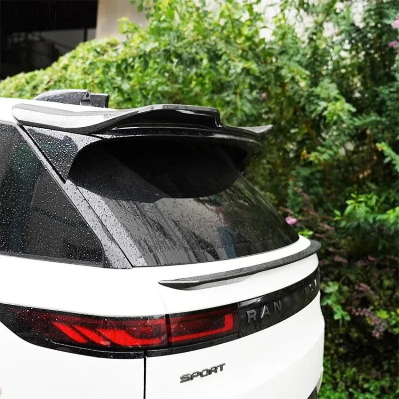 For Land Rover Range Rover Sport L461 2023+ High Quality ABS Roof Spoiler Middle Spoiler Glossy Black Carbon Fiber Look Body Kit