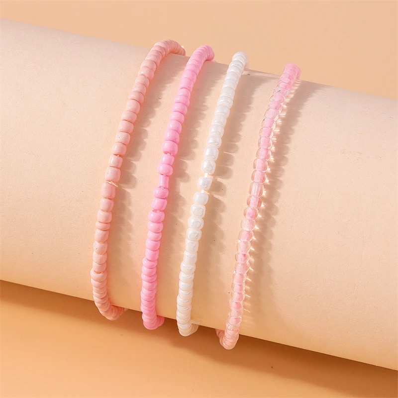 4 teile/satz böhmische handgemachte bunte perlen armbänder für frauen elastische perlen armbänder mädchen party holdiay schmuck dekoration – Detail 20
