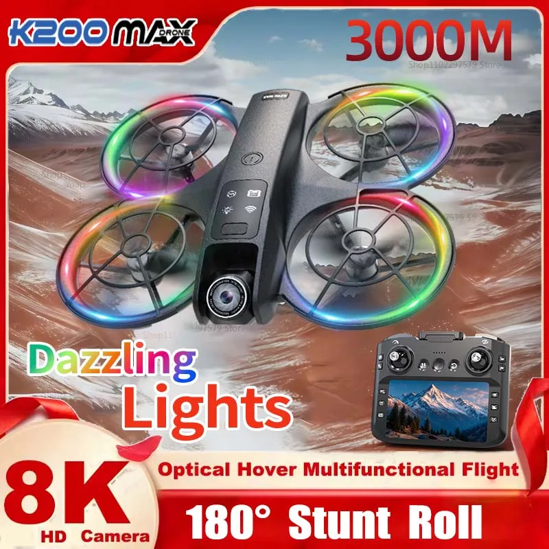

K200 MAX Drones 8K HD RealTime Video Large Screen Transmission Brushless Motor Quadcopter Obstacle Avoidance Photography Travel