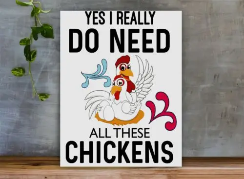 Забавный металлический Стандартный куриный вратарь «мне действительно нужны все эти цыплята»