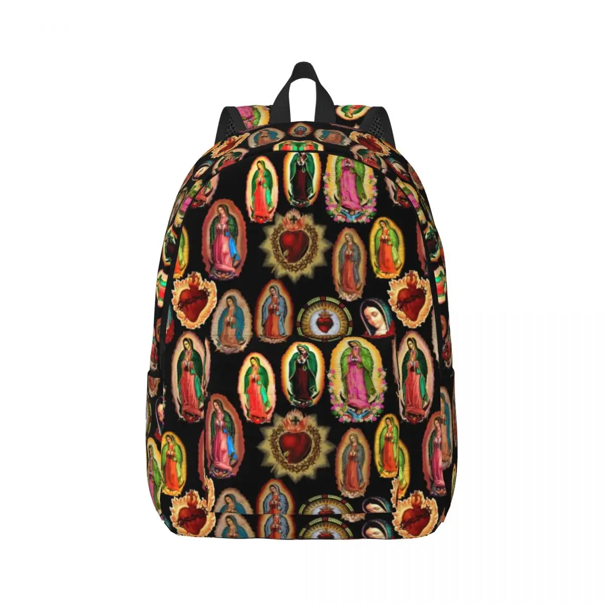 

Stylish Canvas Backpack Our Lady Of Guadalupe Virgin Mary Comfortable and Spacious Daypack for Work, Outdoor, and Weekend Trips