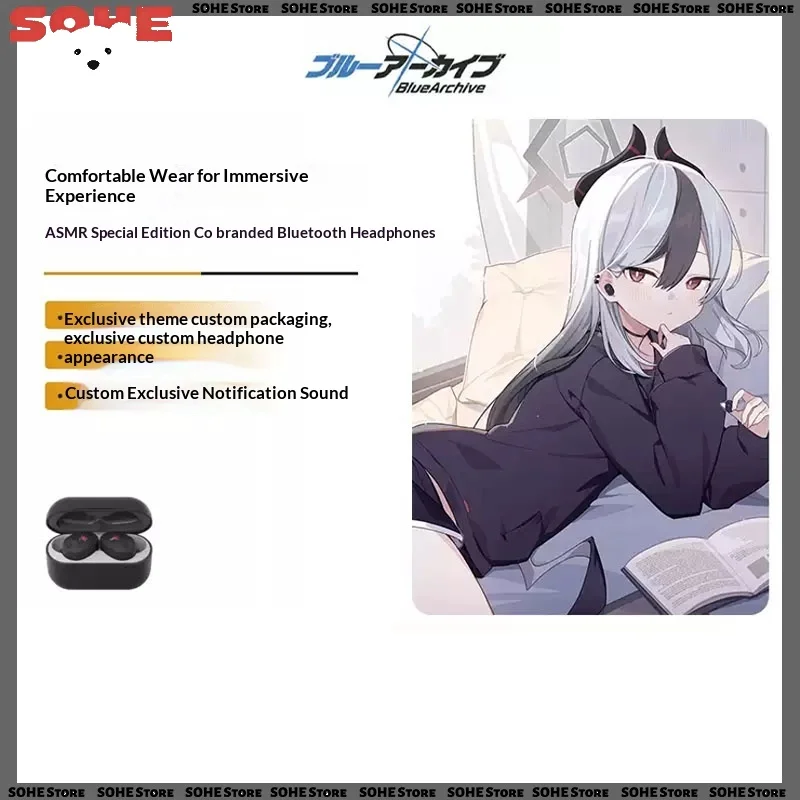 final & Blue Archive ZE300 Specialized Asmr Co Branded Bluetooth Earphones Music Game Accessories Wireless Earphones Gift Box