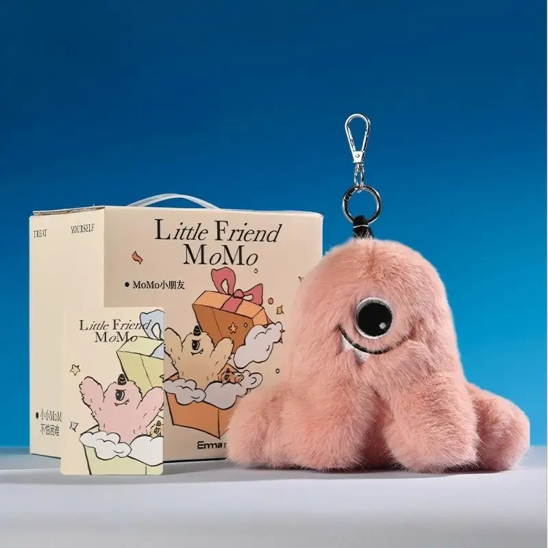 حقيقي إيما مولي مومو عائلة عيون كبيرة ليلة سعيدة قزم الروائح دمية أفخم دمية لعبة حقيبة مقطورة معلقة هدية عيد ميلاد فتاة #4