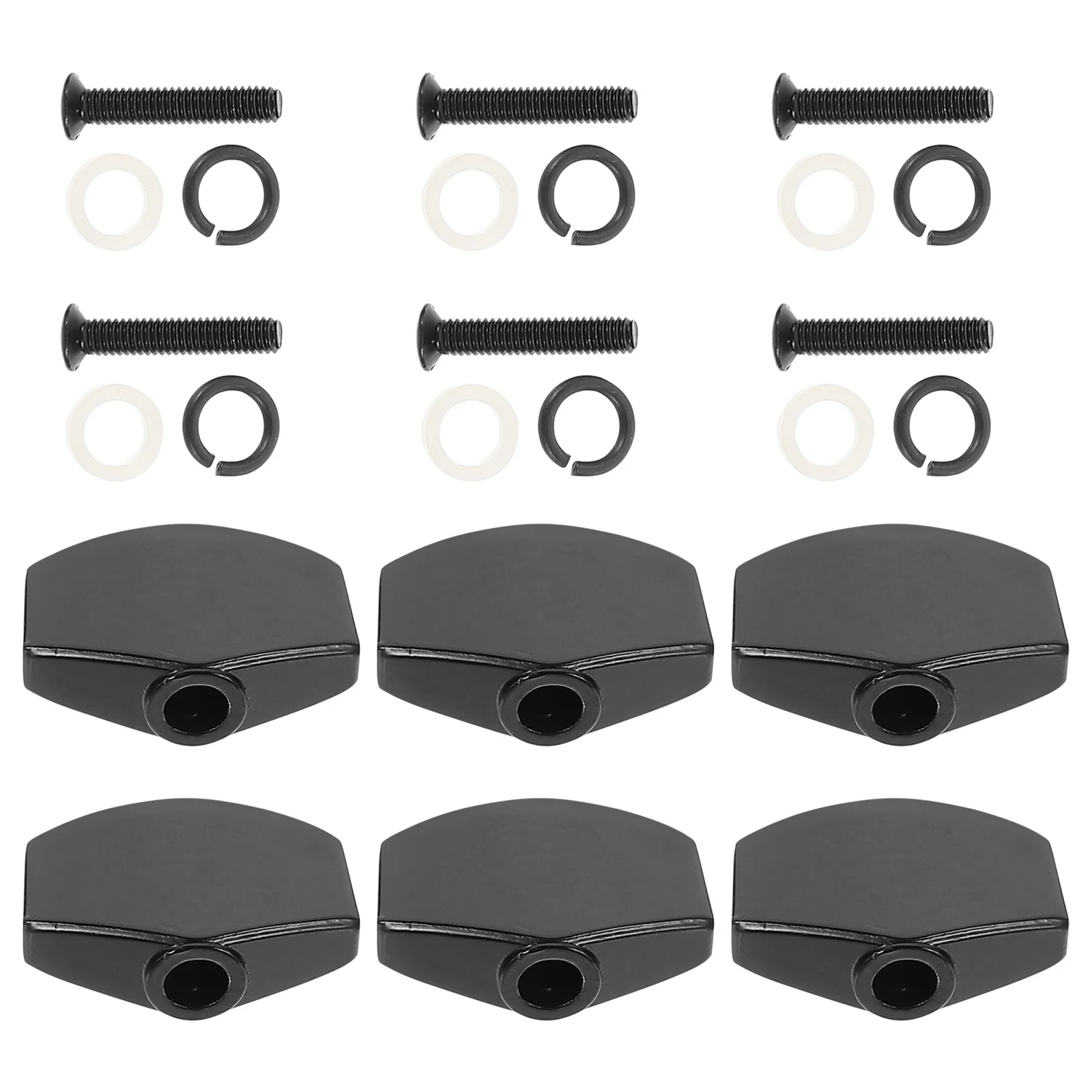 

6Sets Guitar Tuning Knob Sturdy String Function Handles for Professional Pitch Adjustment Folk Guitar Accessories