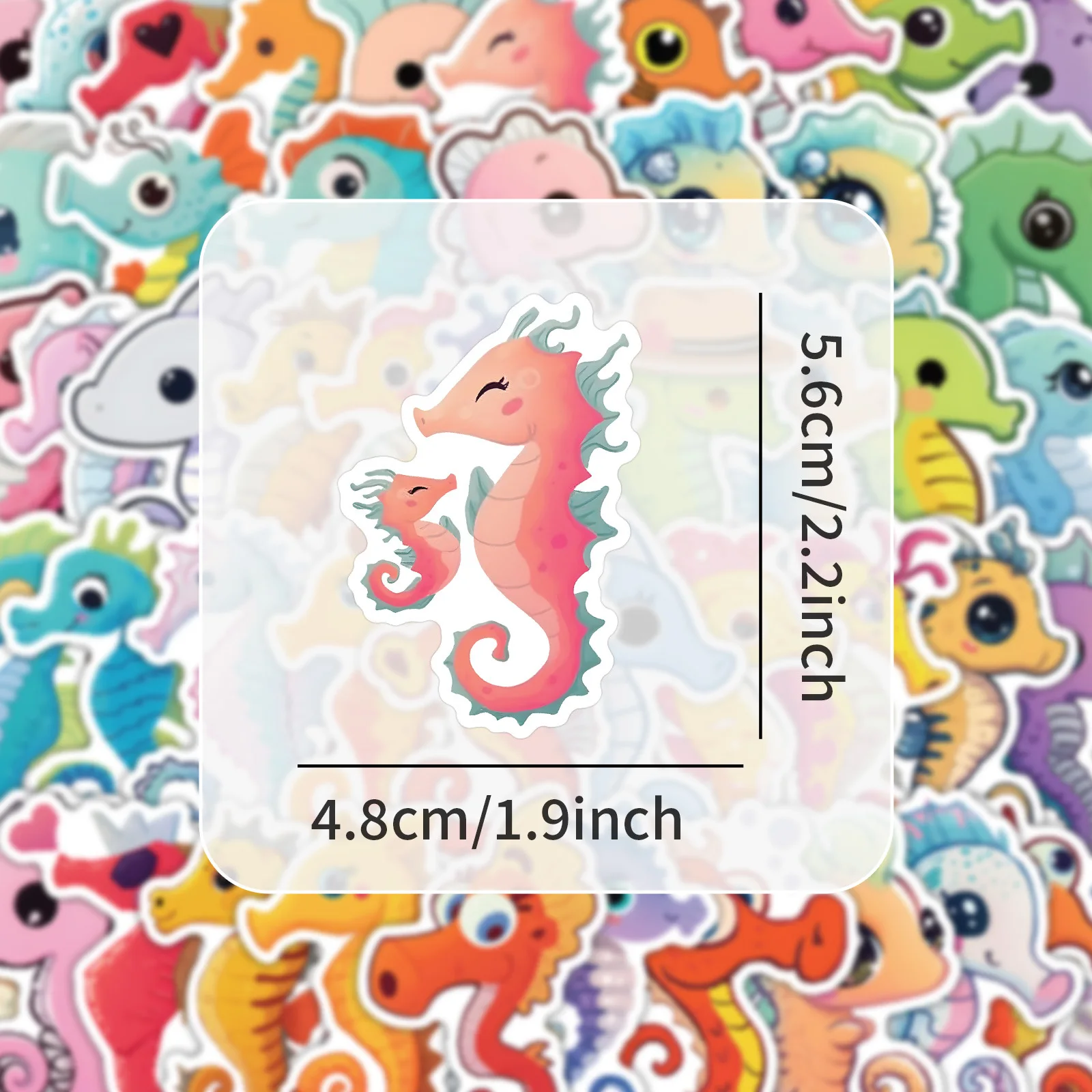 

10/30/50PCS Sea Animal Seahorse Stickers Fun Waterproof Graffiti Decals Kids Toy Gifts for Scrapbook Pencil Box Glasses Box