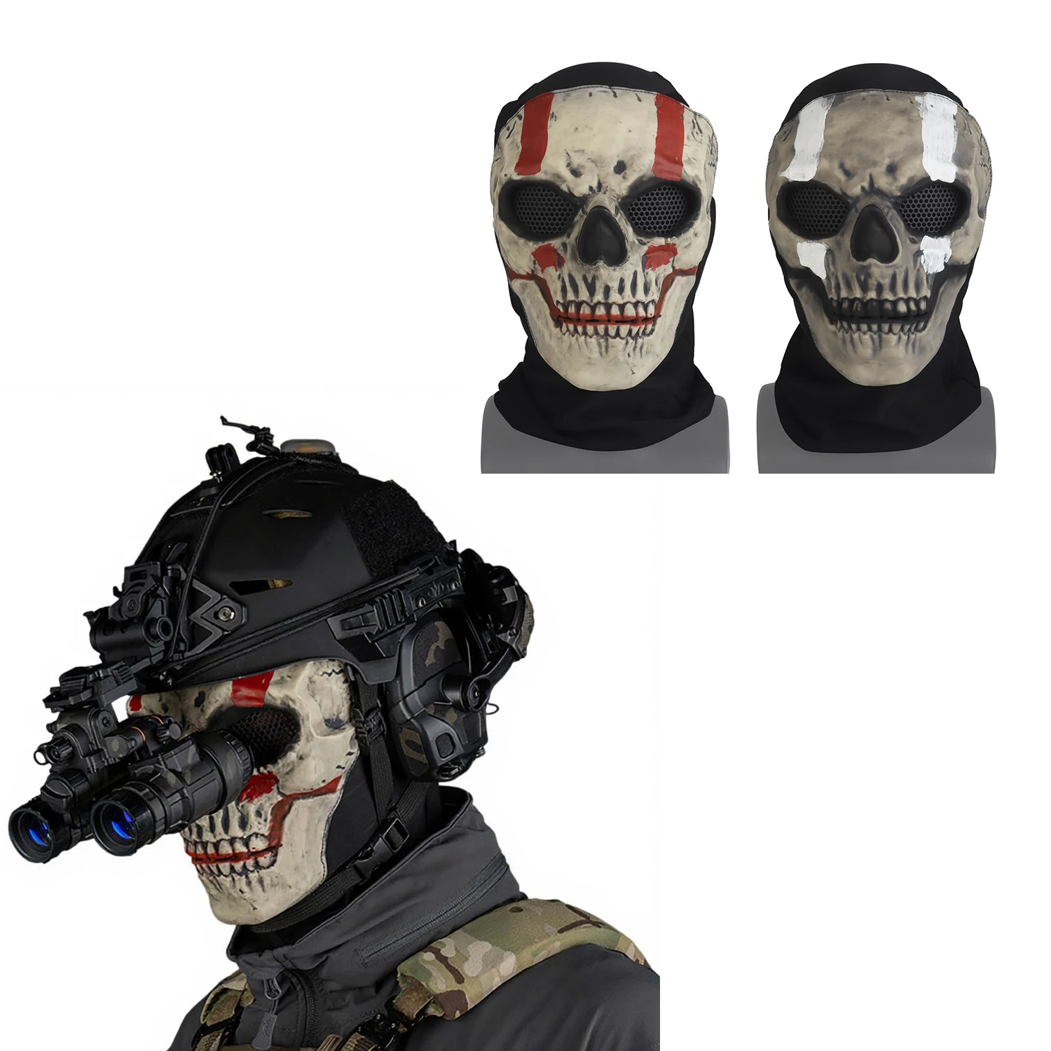 POSEIDON DEFENSE COD Mask Head Cover Headgear Balaclava Soft Silicone Foldable Cushioned Inlay with Mouth Vent