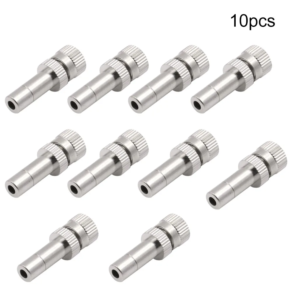 10Pcs Low Pressure Atomizing Misting Nozzle Spray Injector Atomization Head 6mm Mist Spraying System Nozzle Garden Sprinkler