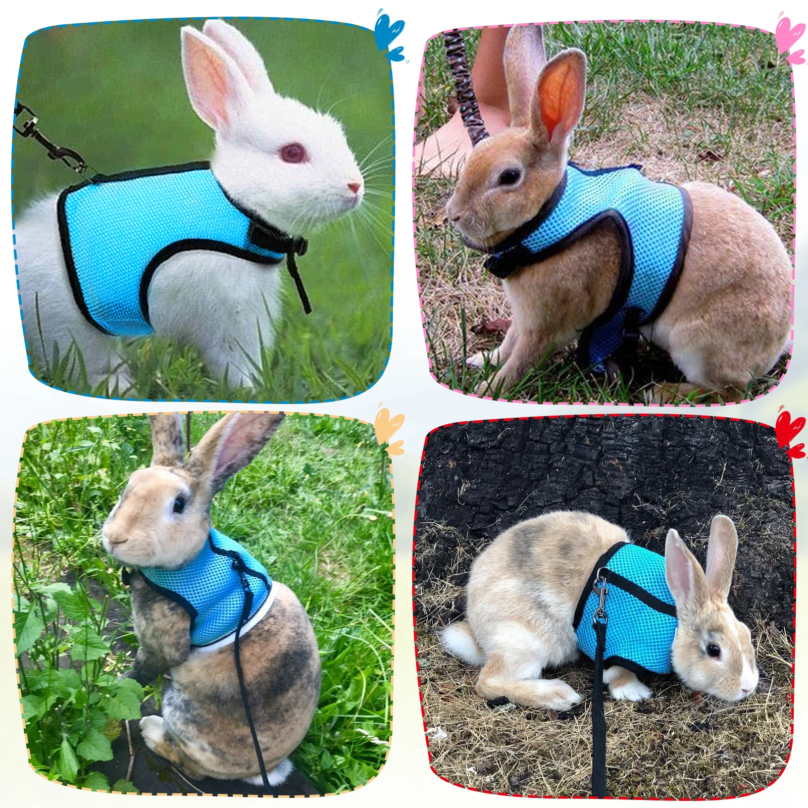 Rabbit Leash Harness Strap Hamster Vest Long-lasting High-strength