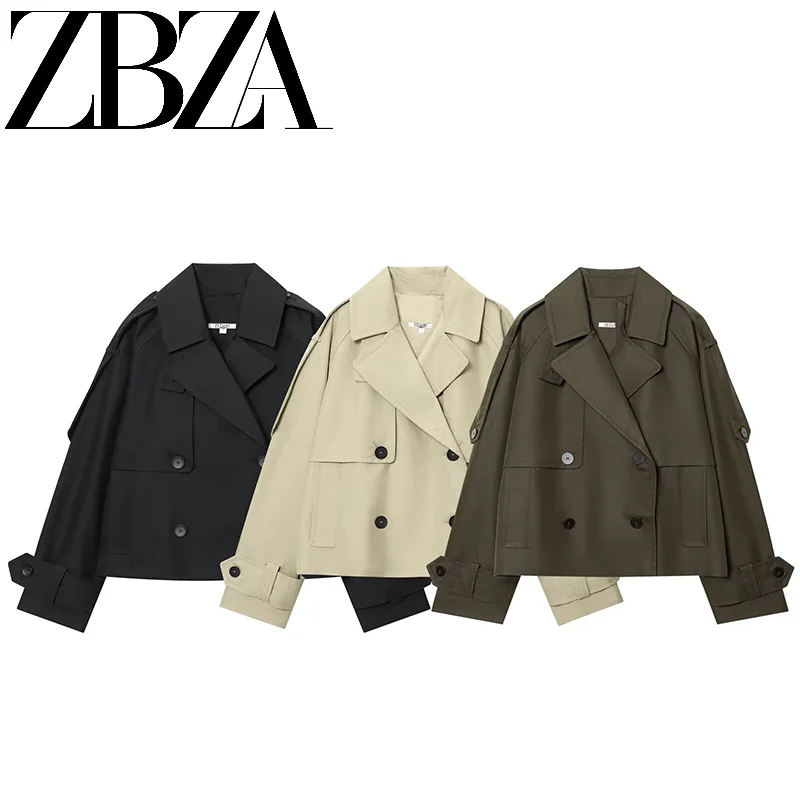 Fashionable Short Waterproof Spring Windbreaker Women's Street Style Coat ZR New Arrival 2026 Seasonal Collection