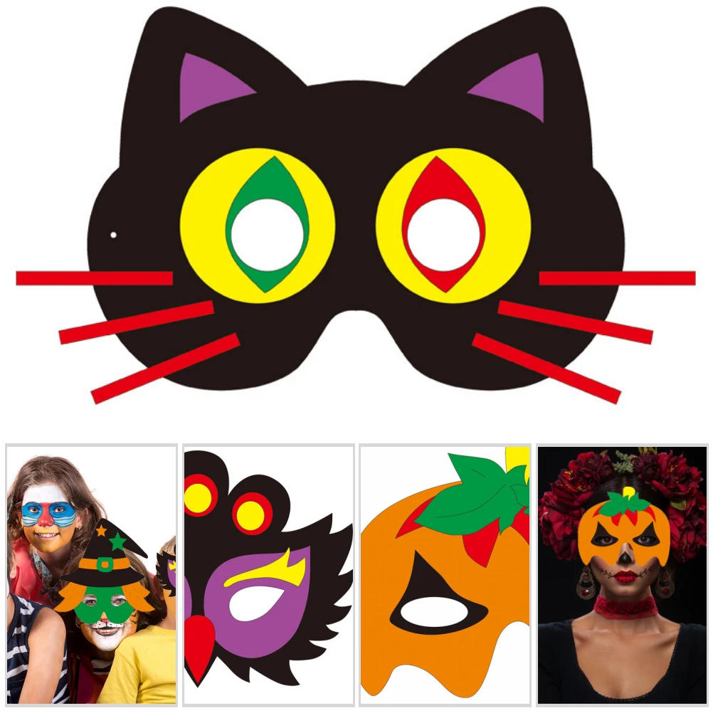 

DIY Masks Kids Gifts Creative Halloween Animal Design Parties Props EVA Manual Child Lightweight Safe Cosplay Toys