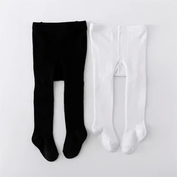 1/2Pcs Baby Girls Tights Spring Daily Knitted Stockings Cotton Soft Newborn Leggings Casual White Black Pantyhose For 0-2 Years