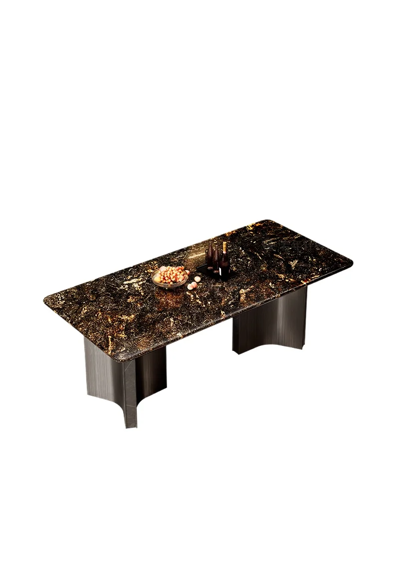 LH, natural luxury stone dining table marble home dining table high sense