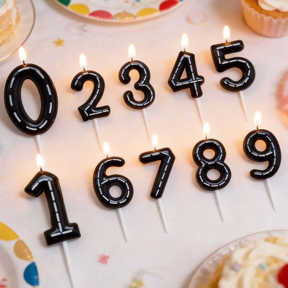 New Racing Car Them Birthday Cake Candles Race Cars 0 To 9 Number Candles Celebrating Party Anniversary Cake Decoration Supplies