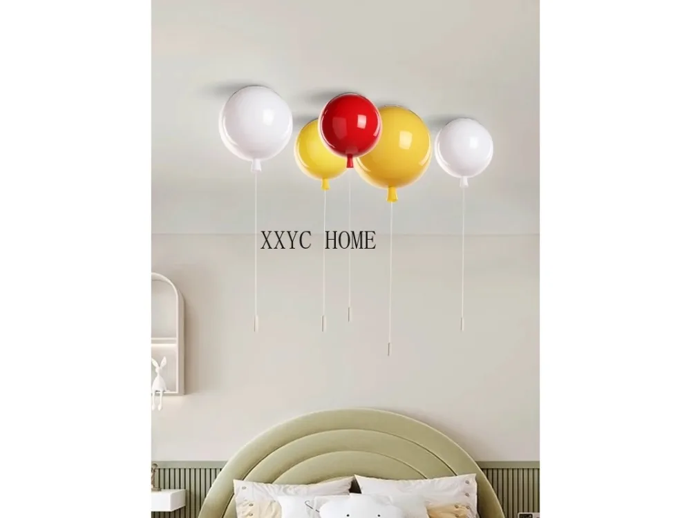 

Room Bedroom Ceiling Light Led Cozy and Romantic Personalized Creative Kindergarten Light Colorful Balloon Pattern Top Light