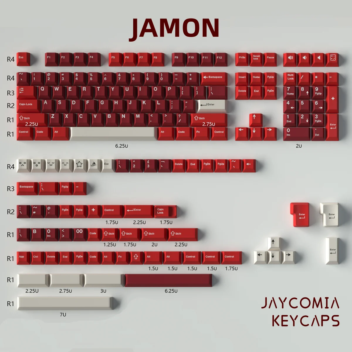 

GMK Jamon Keycaps PBT Double Shot Cherry Profile 173 keys/set For Mechanical Keyboard Cherry MX Switch Gaming Key Cap Custom DIY