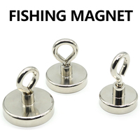 E42 NdFeB Strong Magnetic Hook Round Closed Magnet Strong Magnetic Fishing Sucker Anti-collision Permanent Magnet