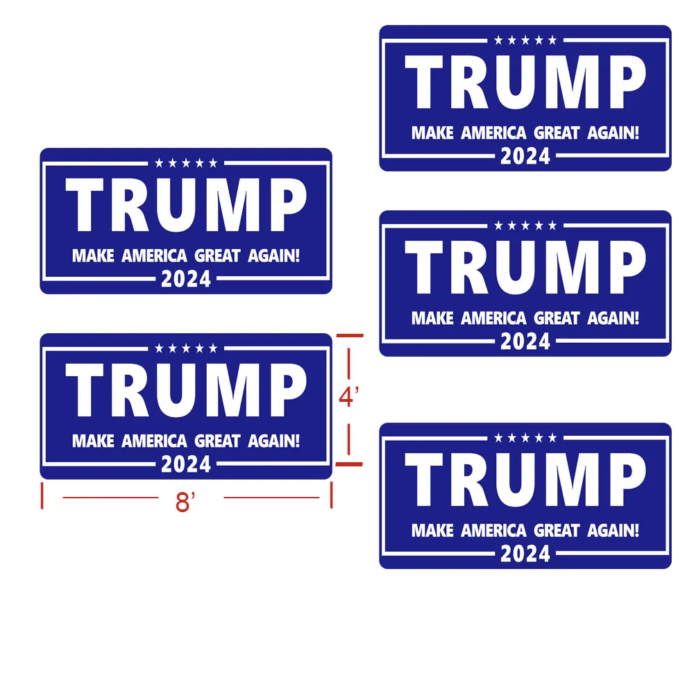 Paquete de pegatinas de coche Trump 2024, calcomanías de 8x4 pulgadas con letras grandes de Trump, hace que América sea grande de nuevo, pegatinas