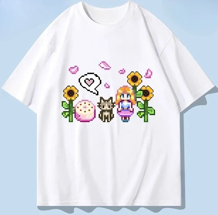 تي شيرت Stardew Valley بأكمام قصيرة للرجال 2025 ملابس صيفية جديدة على طراز بيكسل للمراهقين #3