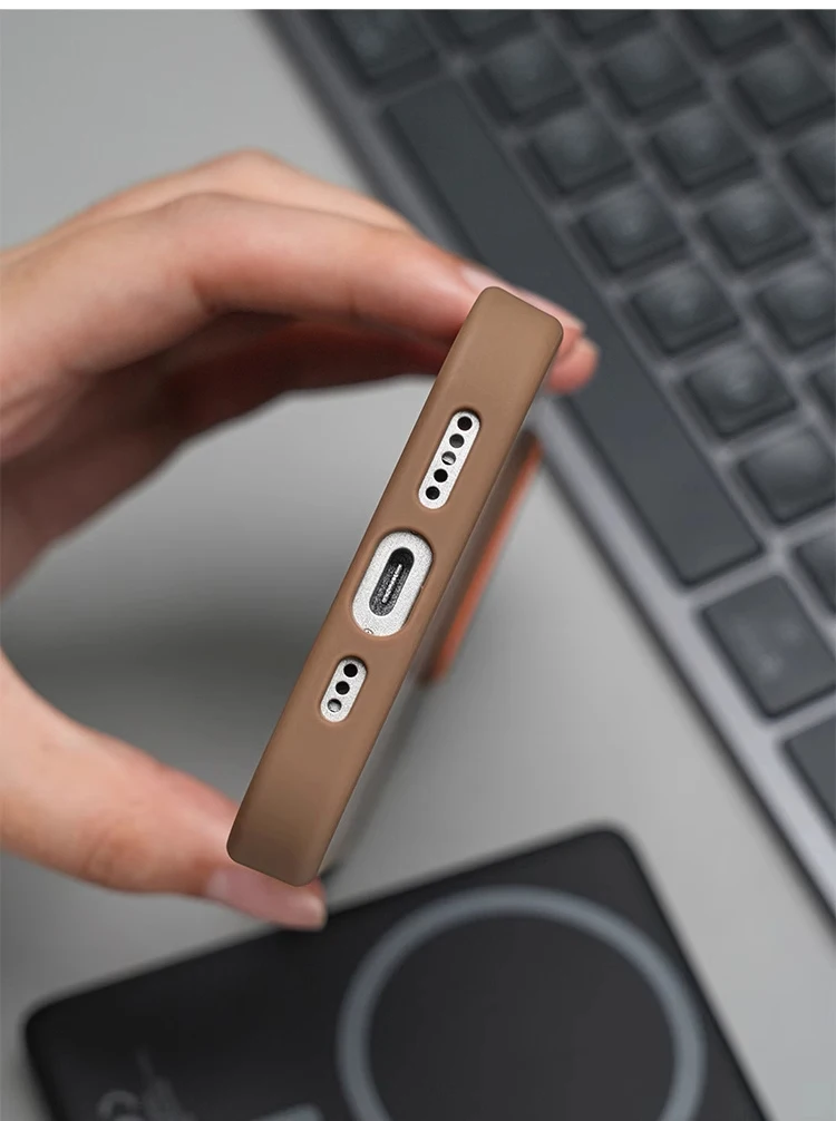 Luxuriöse Matte Durchsichtige Stoßfeste Magnetische Hülle für iPhone 18 17 16 Pro Max 15 14 13 12 für Magsafe Kabelloses Laden – Detail 16