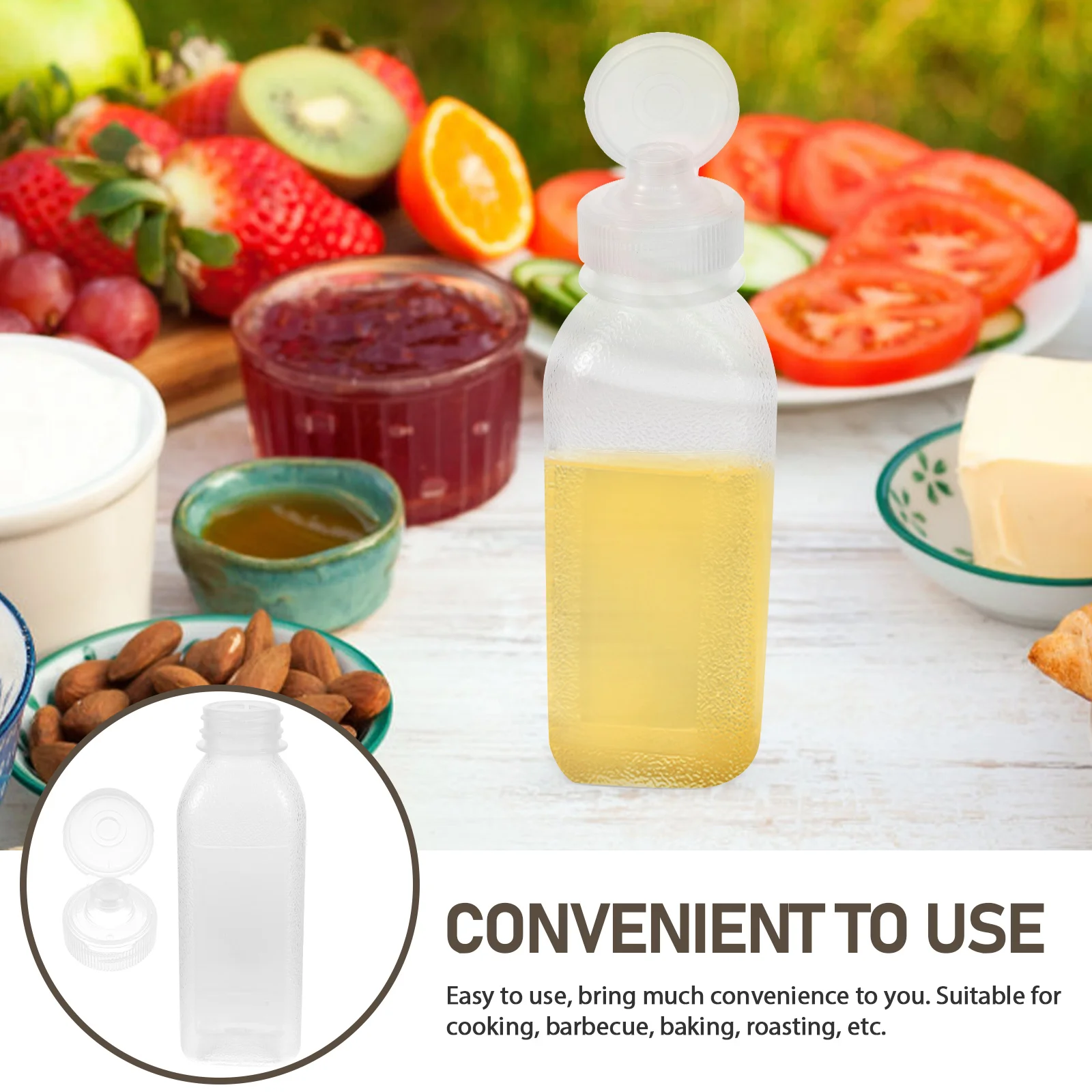 

4 Pcs Oil Tank Nozzle Bottle Cooking Squeeze Bottles for Kitchen Sauce Containers Dispenser Ketchup Condiment