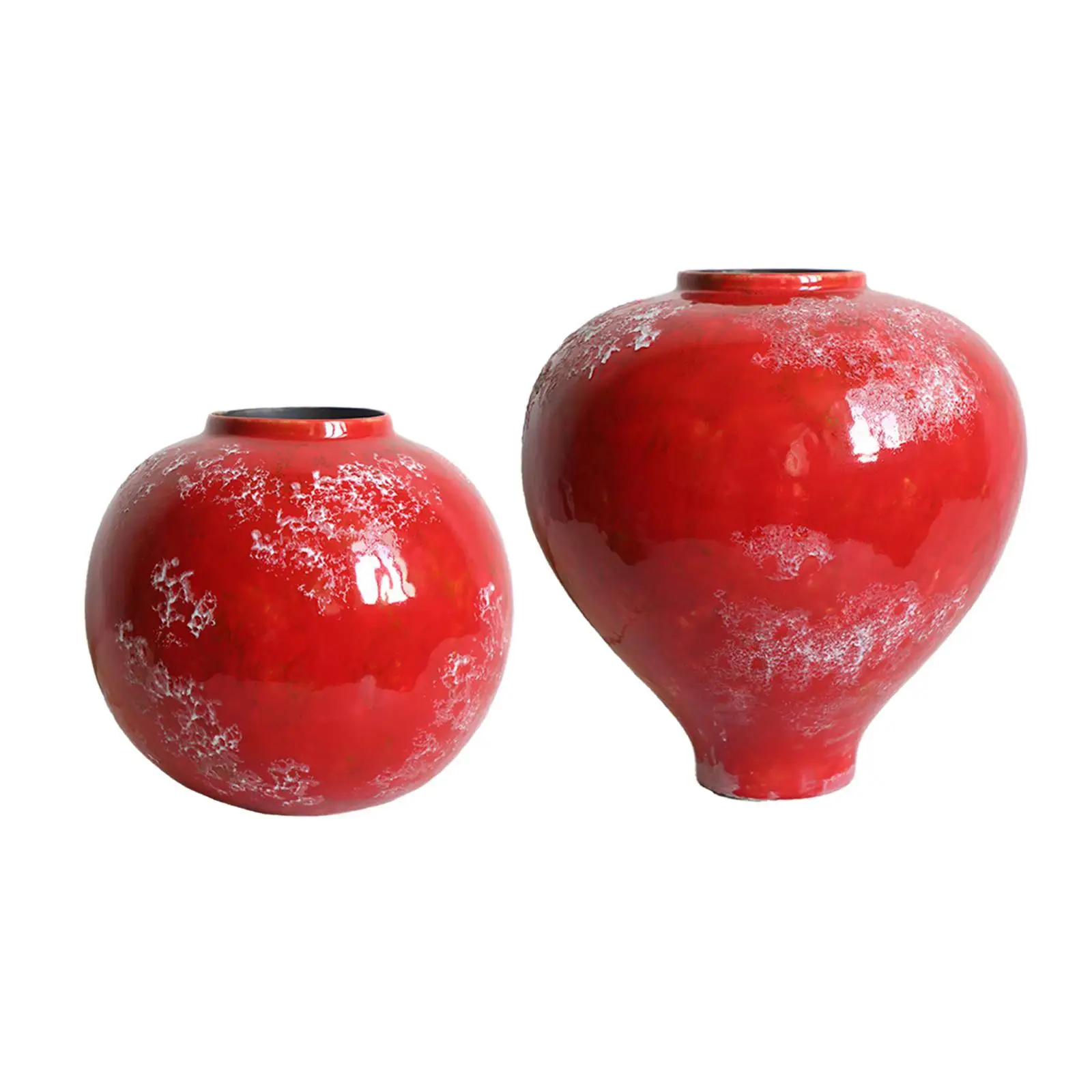 

Red Ceramic Vase Decorative Vase Modern Photo Prop Home Decor Desktop Vase for