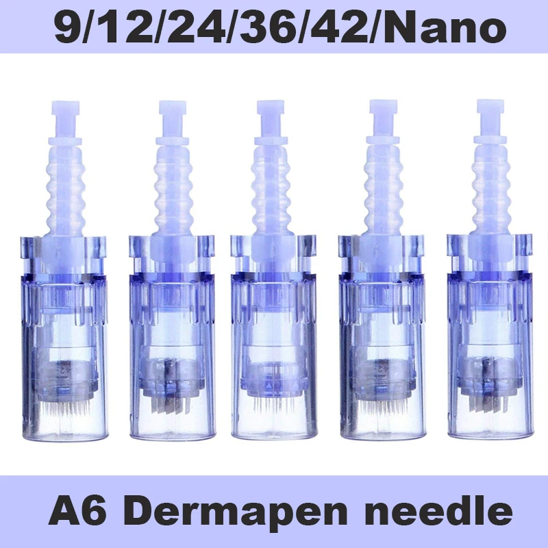 10/50/100 adet A6 iğne kartuşu Microneedling MTS dövme güzellik kalem için kartuş iğne süngü yedek Microneedle