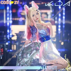 Kda Ahri Cosplay Costume 2020 S10 World K/DA All Out Pop Star Hip-hop Full Set Wig for Halloween Xmas Party Con
